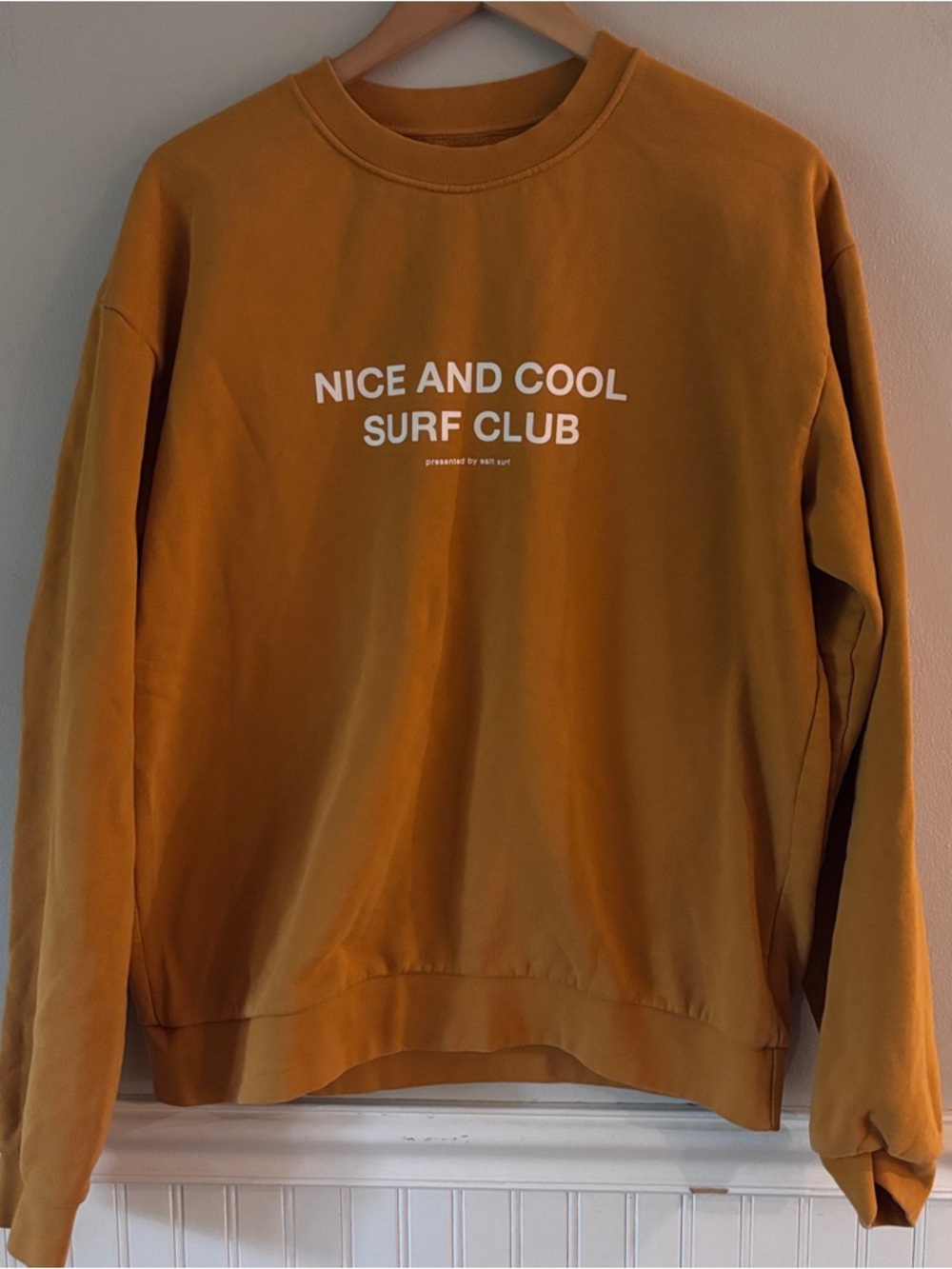 Salt Surf Nice and Cool Surf Club Crewneck Sweatshirt 100% Cotton USA Made